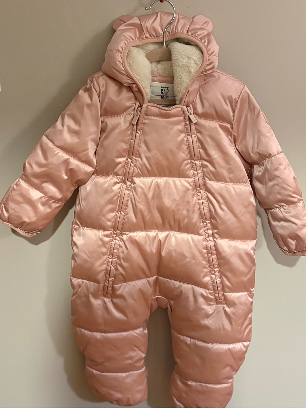 GAP Pink Snowsuit for Toddler 12-18M